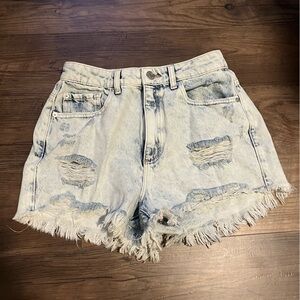Garage festival jean shorts